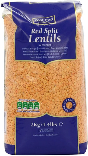 East end red split lentils - east, 2kg